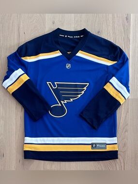 Youth Fanatics St Louis Blues Blank Back NHL Hockey Jersey
